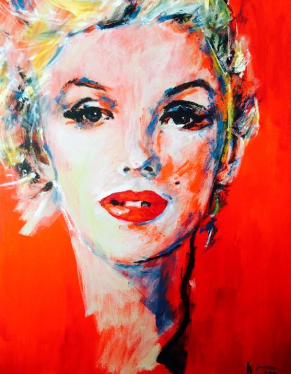 Marilyn Portrait Ölbild auf Leinwand
